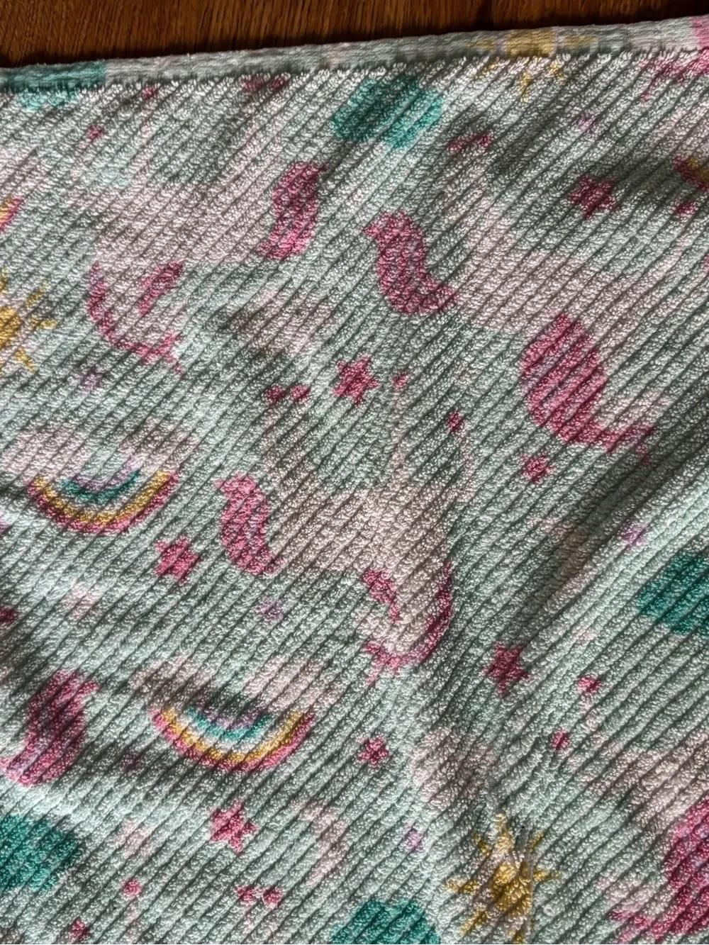 Unicorn and Rainbow towel and hand towel set